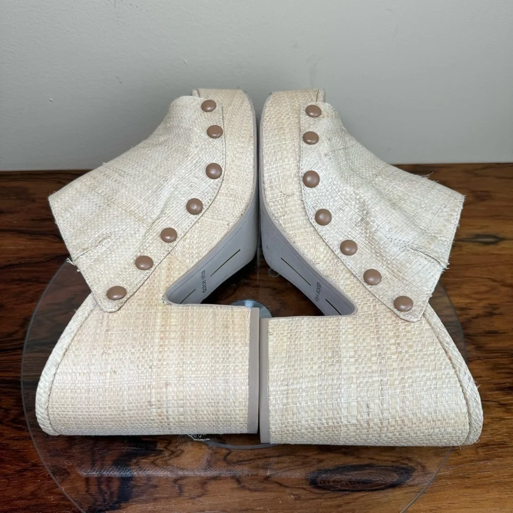 Dolce Vita Emol Heels Natural Raffia